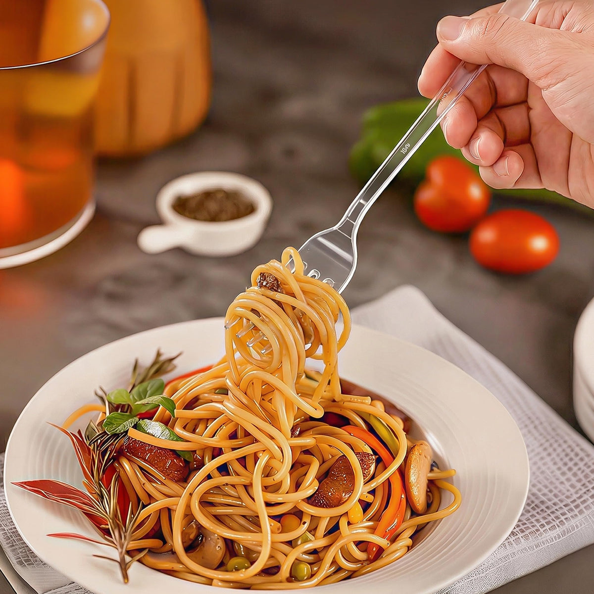BYSNOW 360 Count Extra Heavy Duty Plastic Silverware - BYSNOW Official Imagery - 5