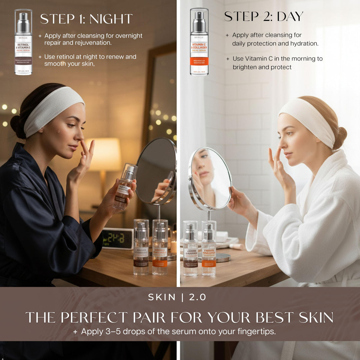 Skin 2 0 Retinol Vitamin E Collagen Vitamin C Serum For Face - Skin 2.0 Official Product Imagery - 5