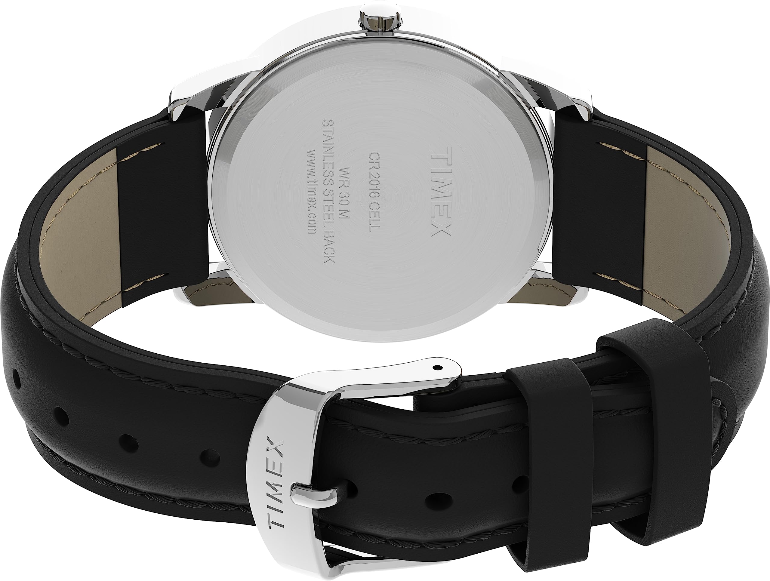 Timex Easy Reader 35mm Watch T2H281 Black Leather INDIGLO