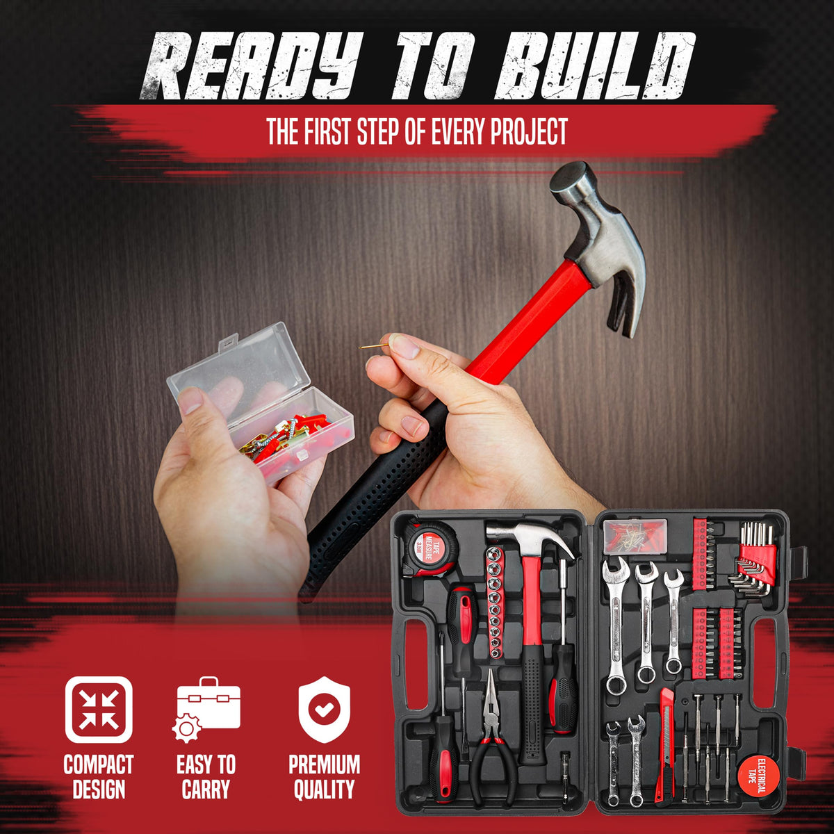 148 Piece Household Tool Kit with Sturdy Case Carbon Steel - XTORVERA Official Imagery - 6