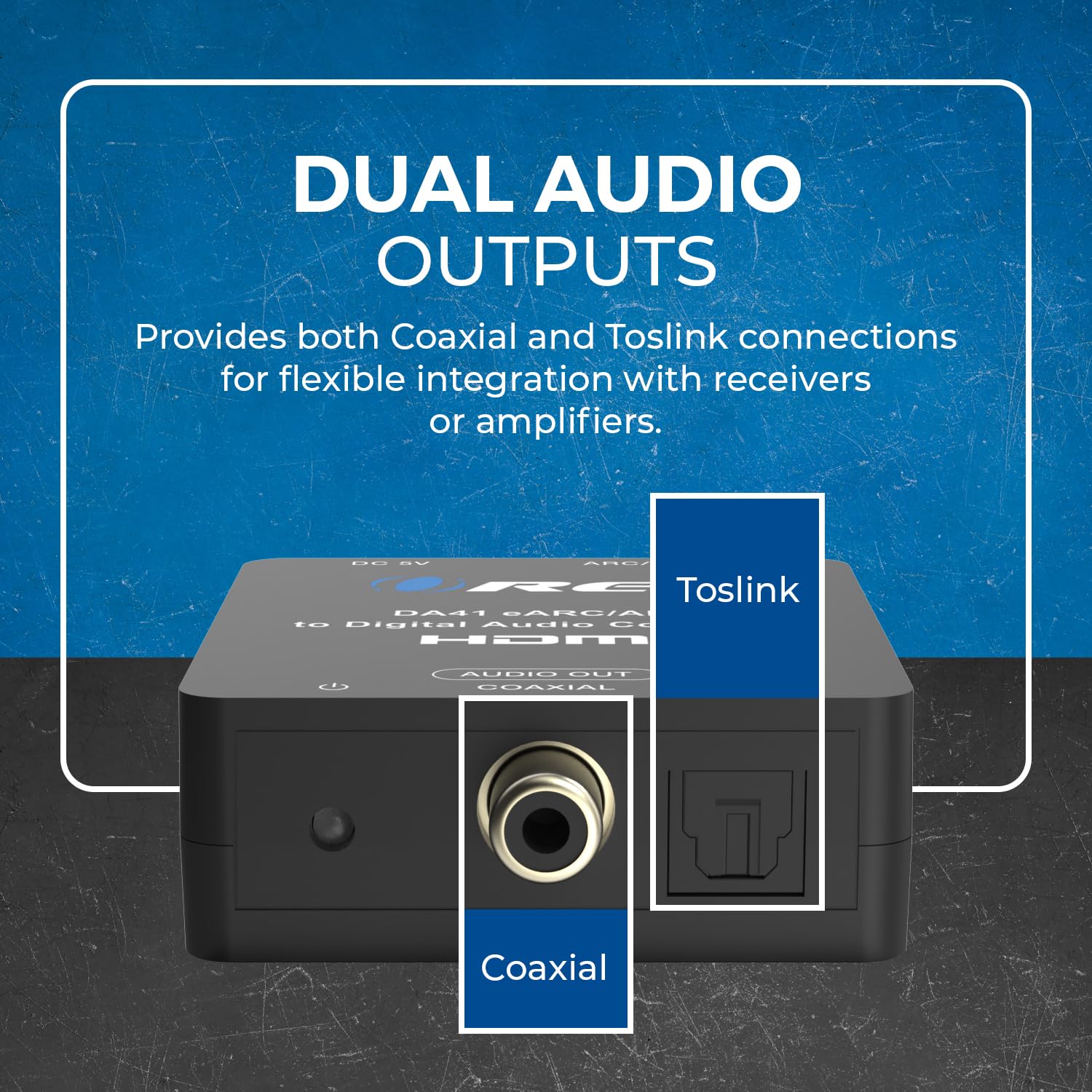 OREI eARC/ARC to Digital Audio Converter Extractor PCM2.0 Dolby5. by OREI - Angle View 7