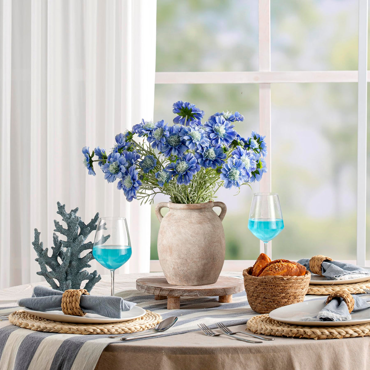 Dobbyby Ceramic Flower Vase 7 6 inch Farmhouse Rustic Vase - Dobbyby Official Imagery - 7