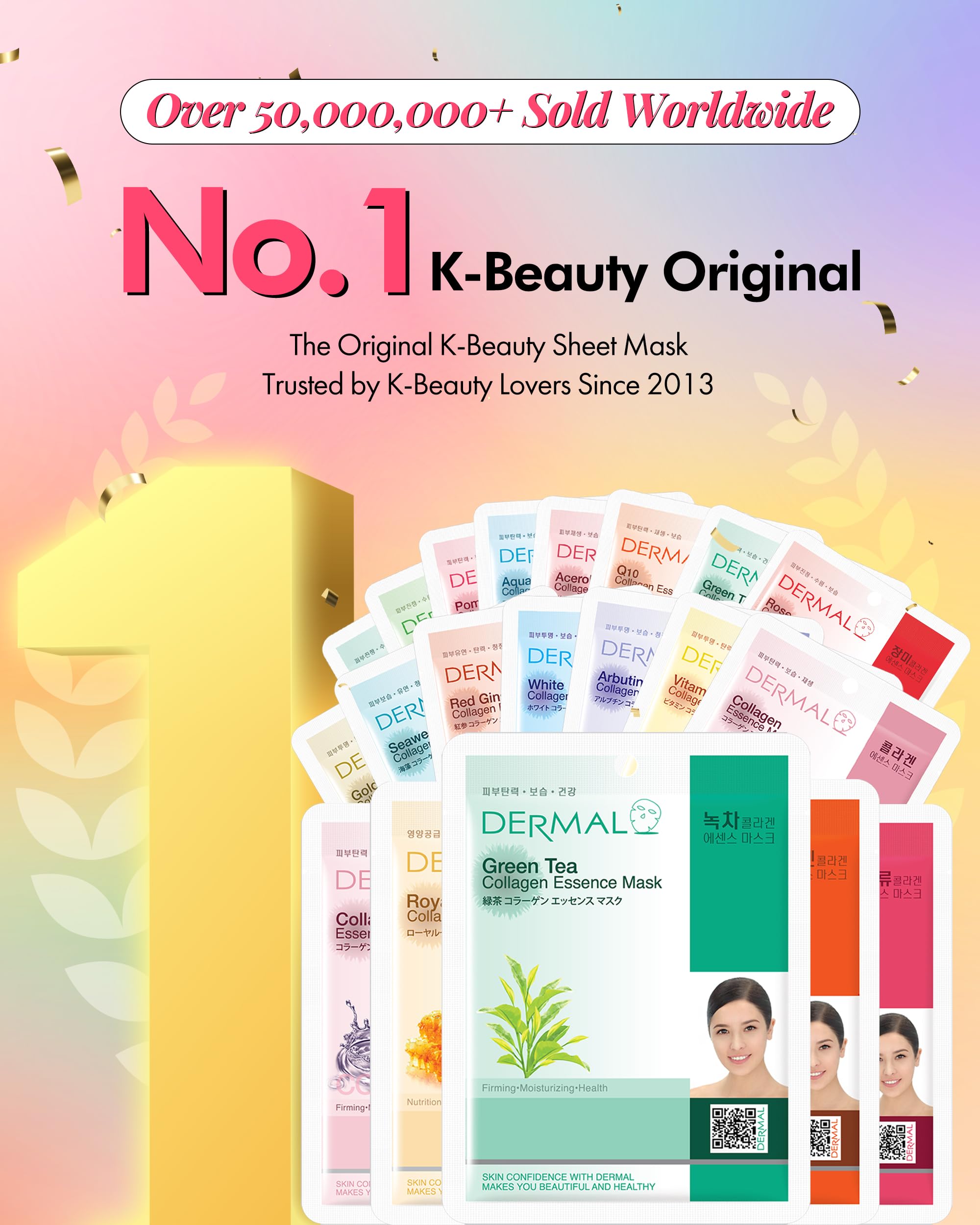 DERMAL 32 Combo Pack Made in Korea Facial Mask – 20+ Years of - DERMAL
