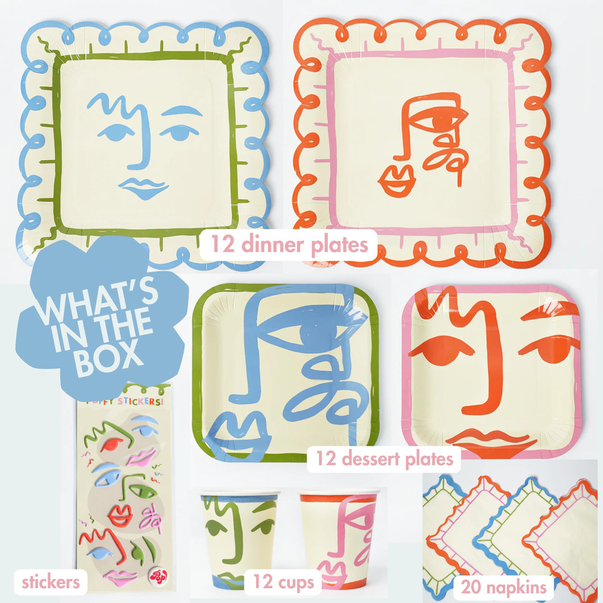 Modern Birthday Party Supplies Kit - Pop Party Supplies Official Imagery - 4