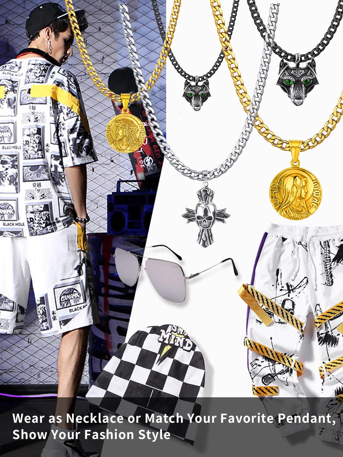 ChainsHouse Stainless Steel Cuban Link Chain Necklace for - ChainsHouse Official Imagery - 3