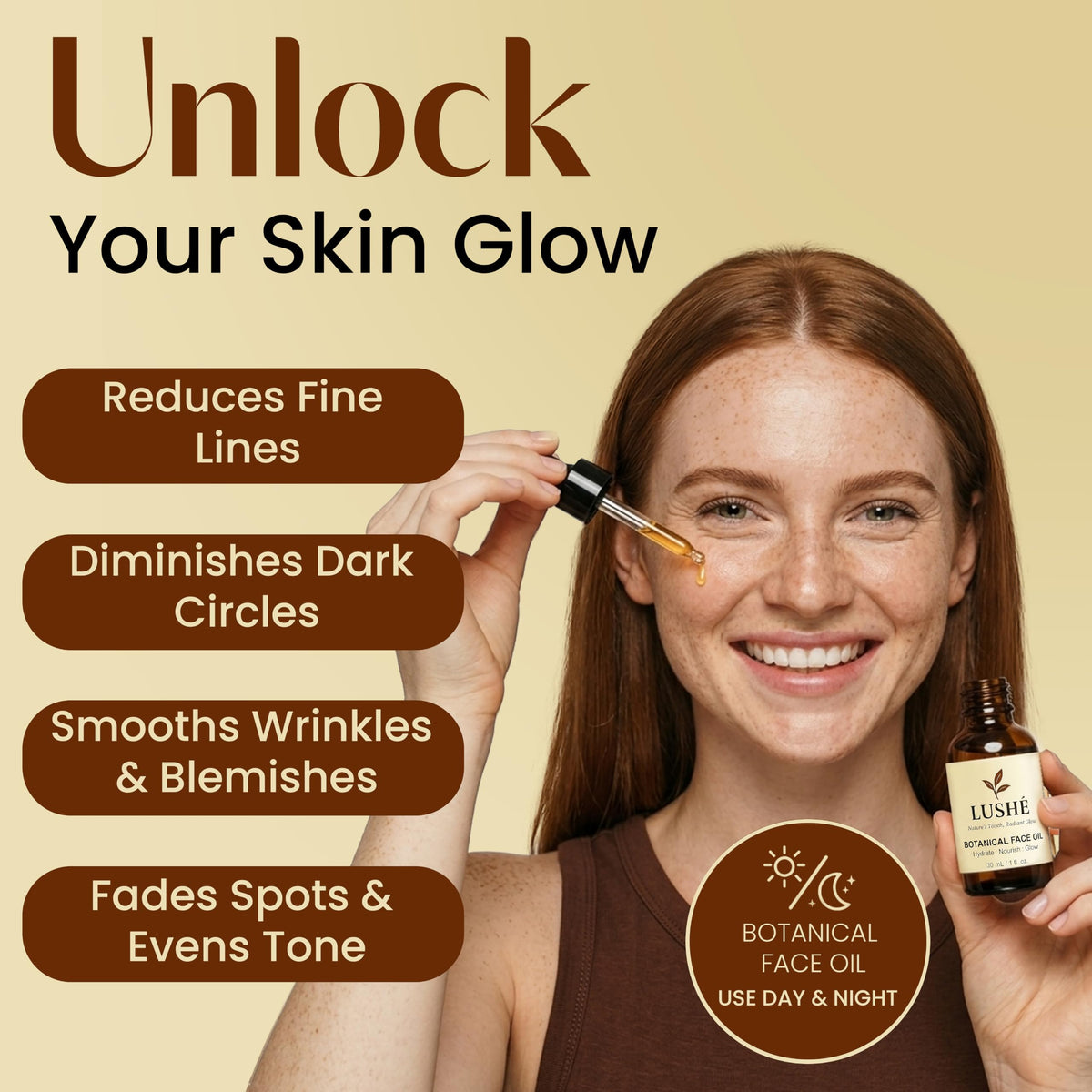 LUSH Botanical Face Oil Rosehip Jojoba Argan Face Oil with - LusheCare Official Imagery - 3