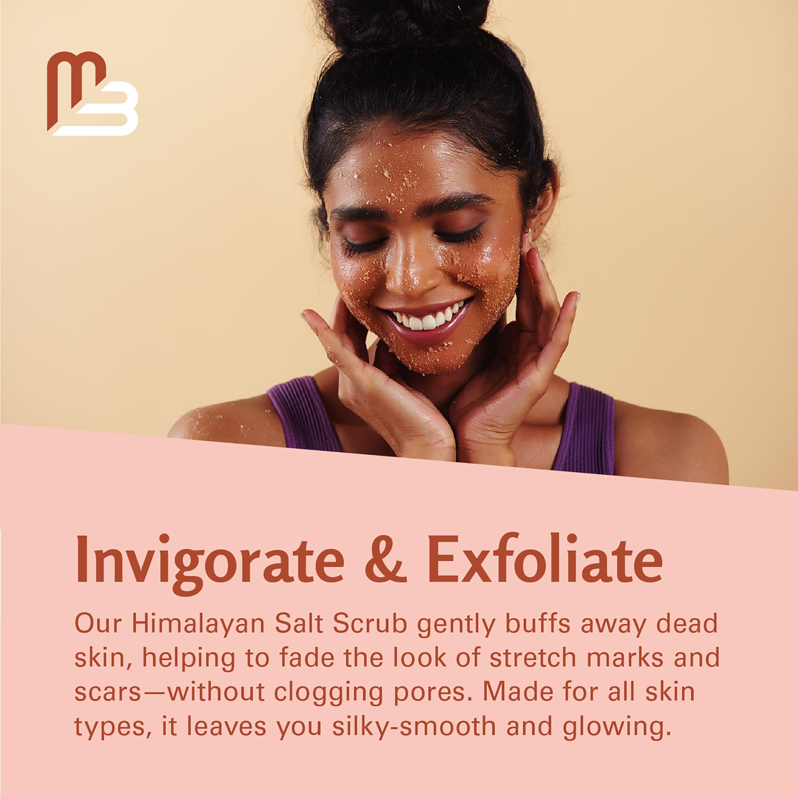 M3 Naturals Exfoliating Himalayan Salt Scrub with Collagen & Stem Cells, by M3 - M3 Naturals Official Product View 5