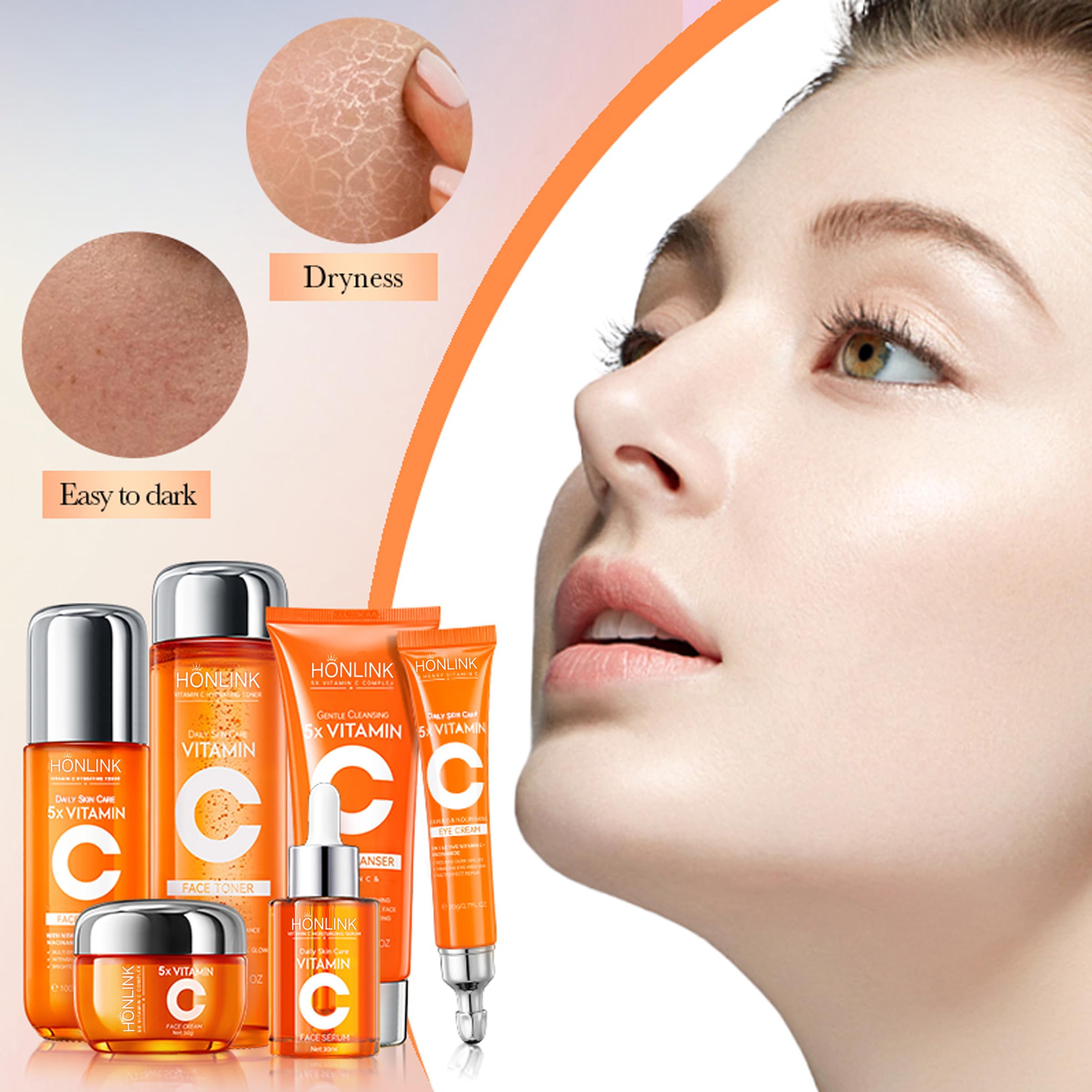 2 Box Glown 6-Piece Hydrating Skincare Set with Vitamin C & Niacinamid - View 7