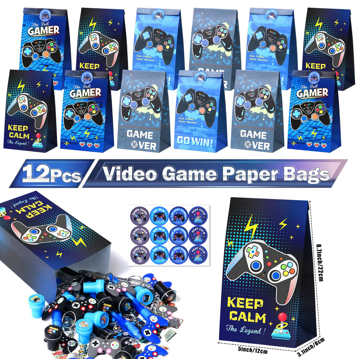 84Pcs Video Game Party Favors Birthday Supplies Kids Boys - Mishopy Official Imagery - 6