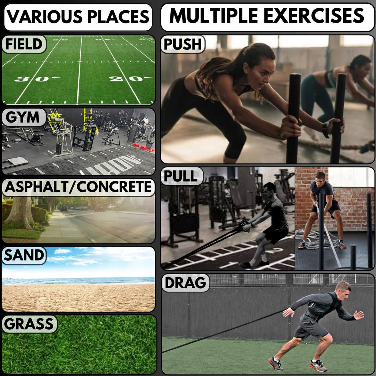 Weight Sled for Training Outdoor Indoor Workout Sled Push - SPARTAN SHADOW Official Imagery - 5