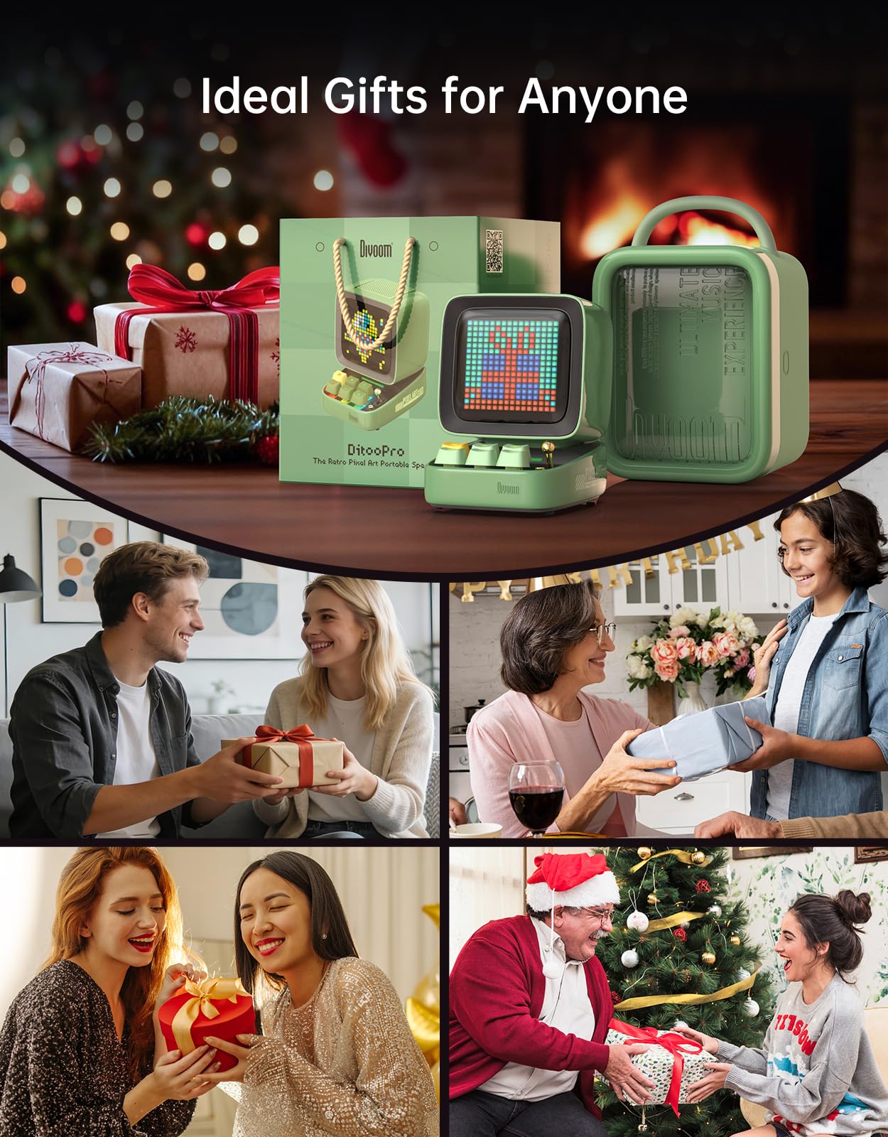 Divoom Ditoo Pro Retro Pixel Art Game Bluetooth Speaker with 16X16 LED App Contr - Divoom Official Product View 3