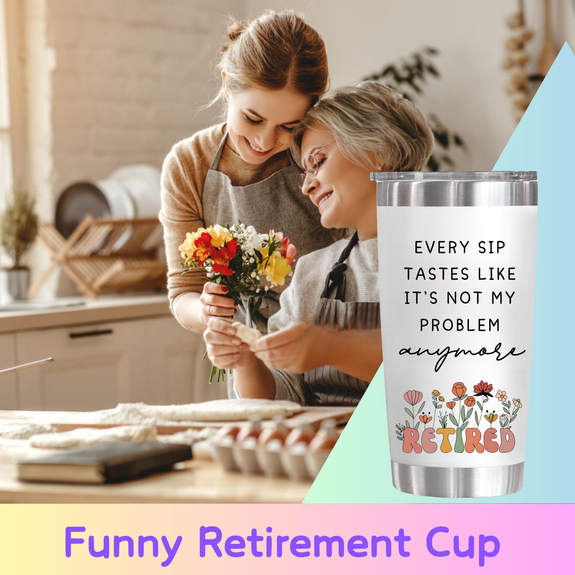 Retirement Gift Tumbler 20oz for Women & Men 2026