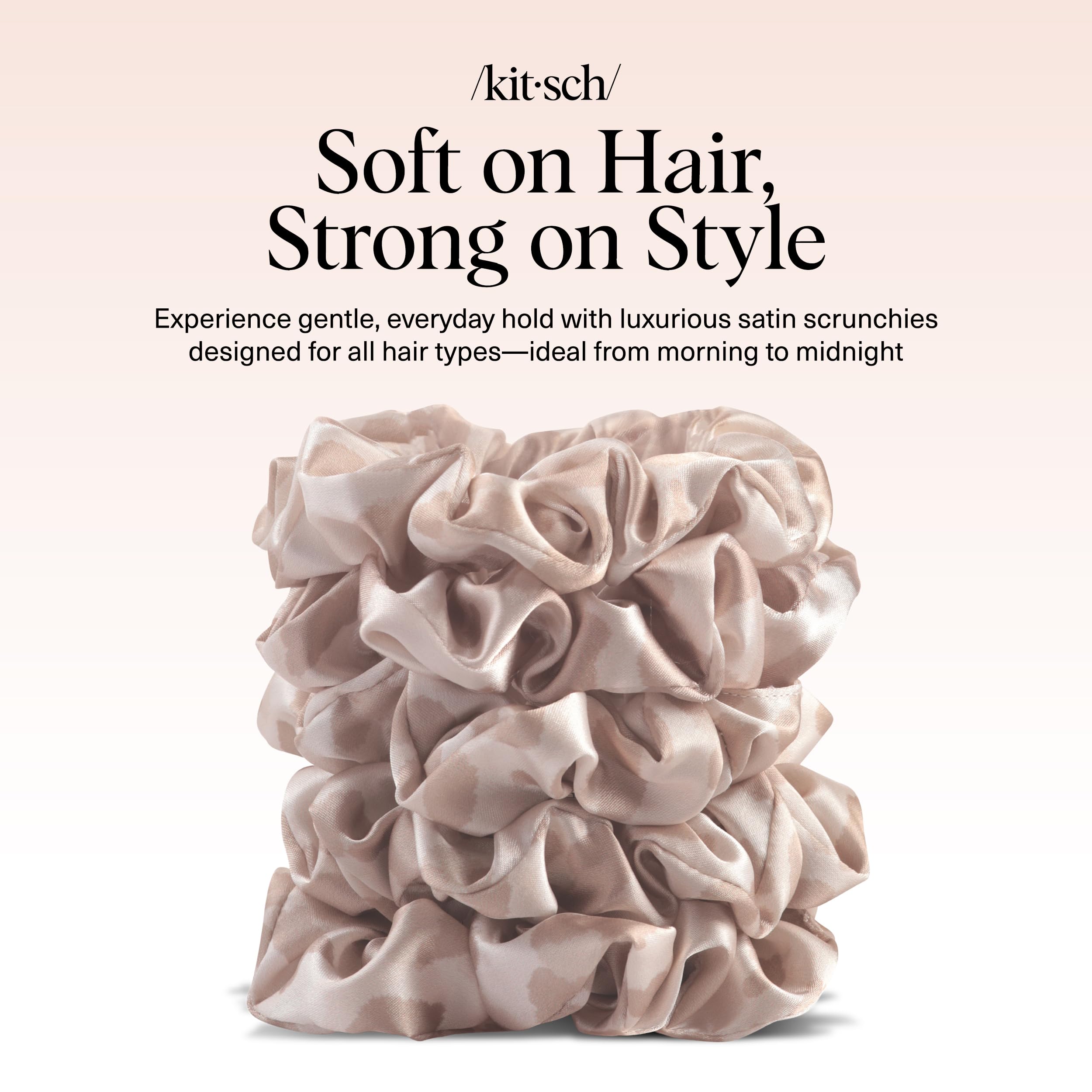 Kitsch Leopard Prints Satin Scrunchies for Women - 5pcs - Elefair Tech Official Product View 9