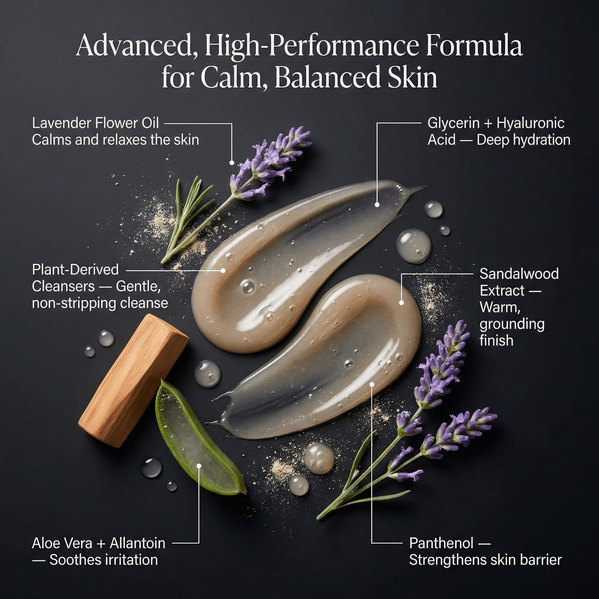 HygieneLab Mens Body Wash EWG Verified Lavender Sands - HygieneLab Official Imagery - 4
