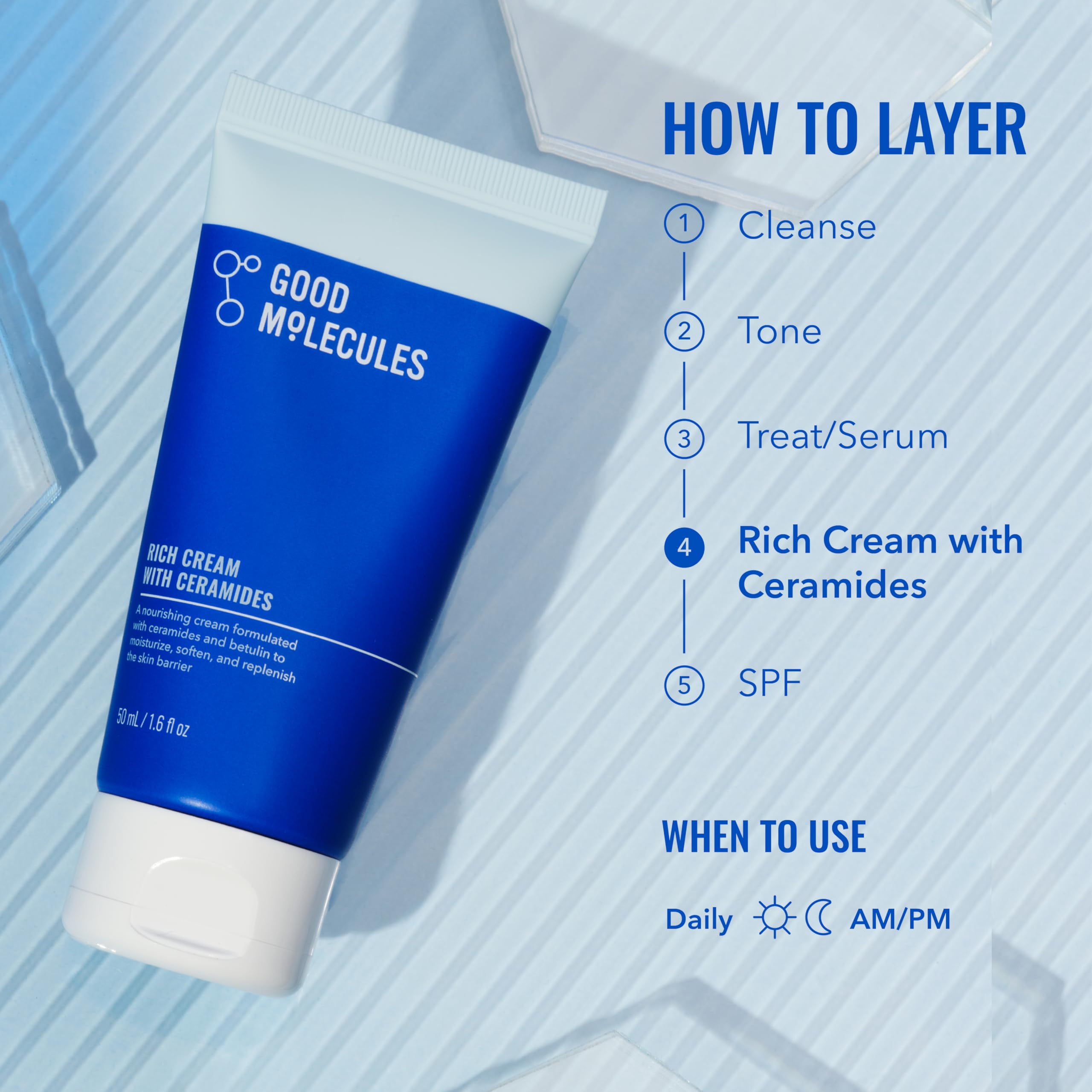 Good Molecules Rich Cream with Ceramides, Face Moisturizer for Dry Skin - Good Molecules Official Product View 7