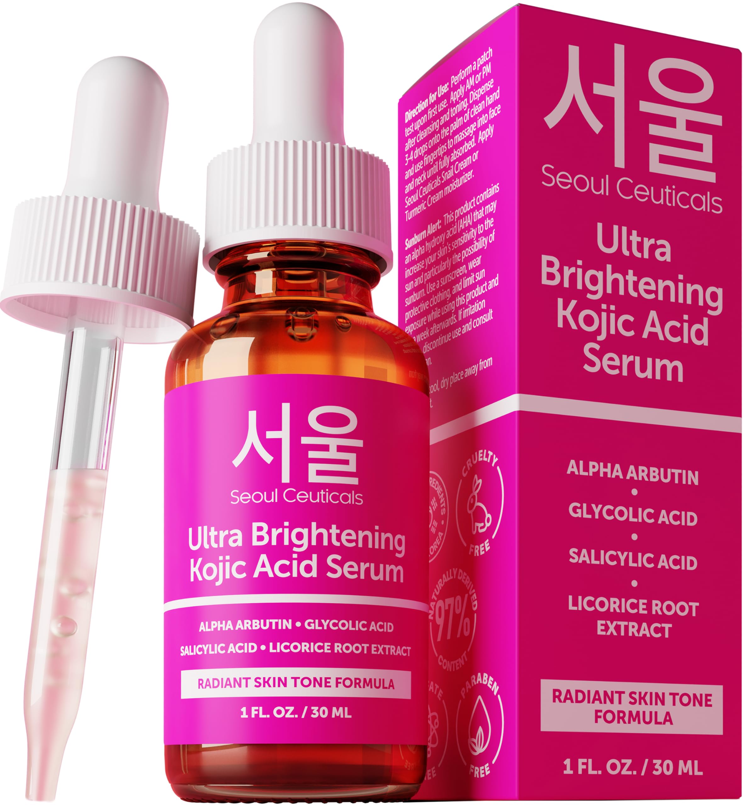 SeoulCeuticals Korean Skin Care Kojic Acid Serum Dark Spot - SeoulCeuticals