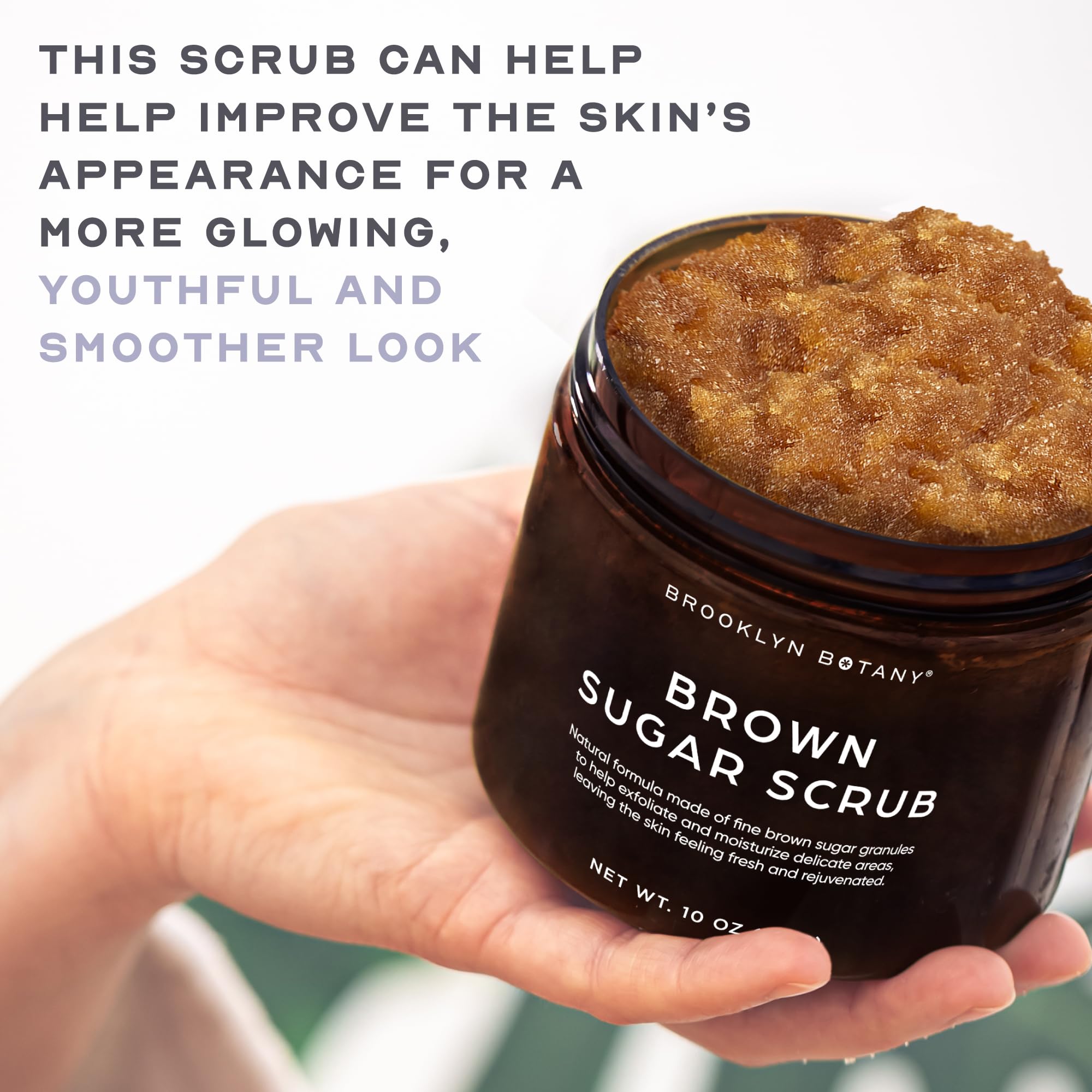 Brooklyn Botany Brown Sugar Body Scrub - Moisturizing and Exfoliating Body & Fa - Brooklyn Botany Official Product View 7