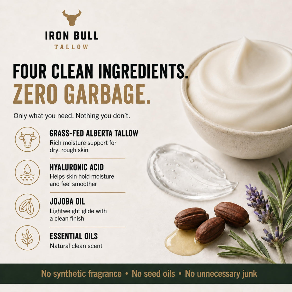 Iron Bull Beef Tallow Face Moisturizer for Men Anti Aging - Iron Bull Tallow Official Imagery - 5