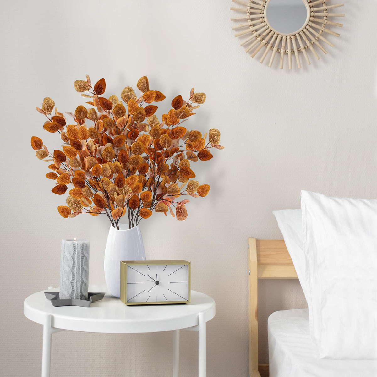 Sggvecsy 6 Pcs Fall Eucalyptus Leaves Artificial Eucalyptus - Sggvecsy Official Imagery - 8