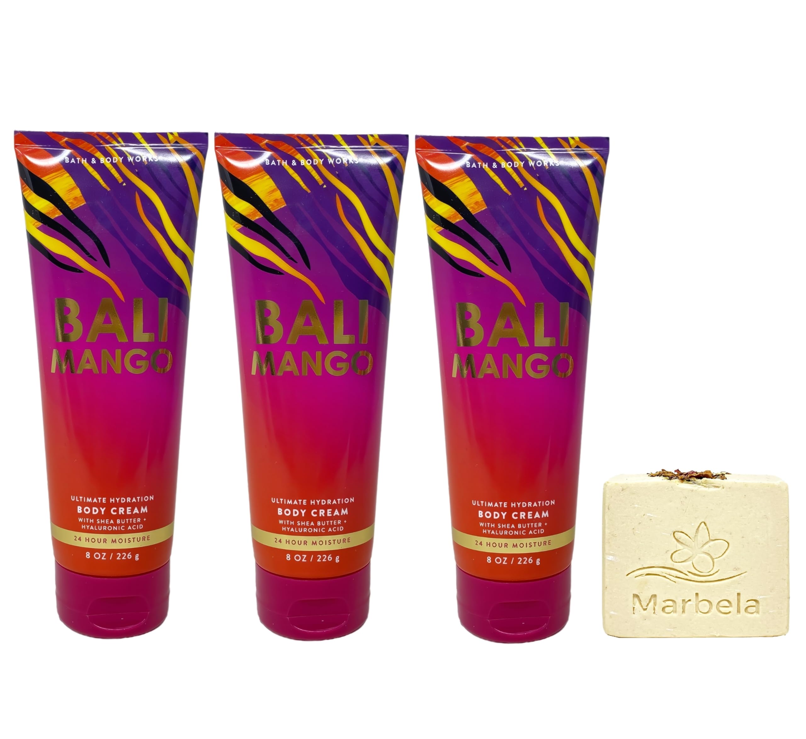 Bath &amp; Body Works Bali Mango 3 Pack Body Cream Bundle with a - Bath &amp; Body Works