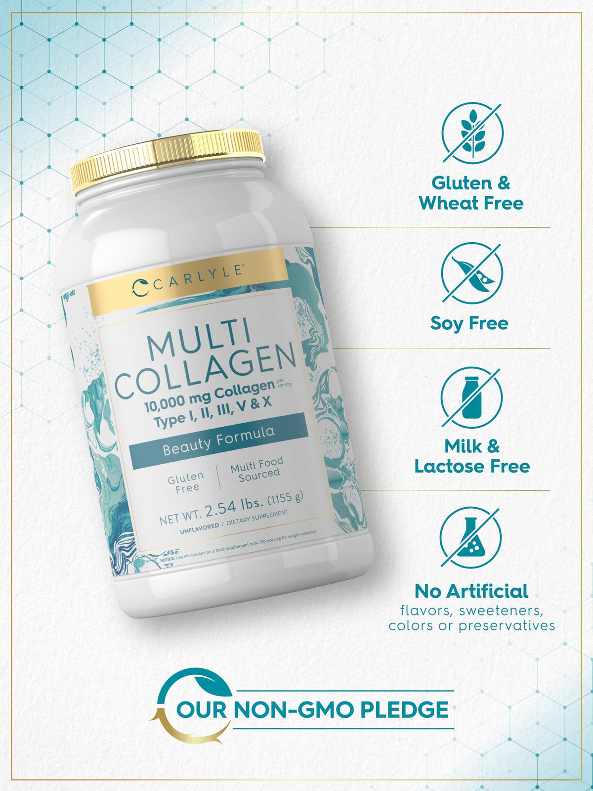 Carlyle Multi Collagen Peptides Powder 40 oz - Carlyle Official Imagery - 6