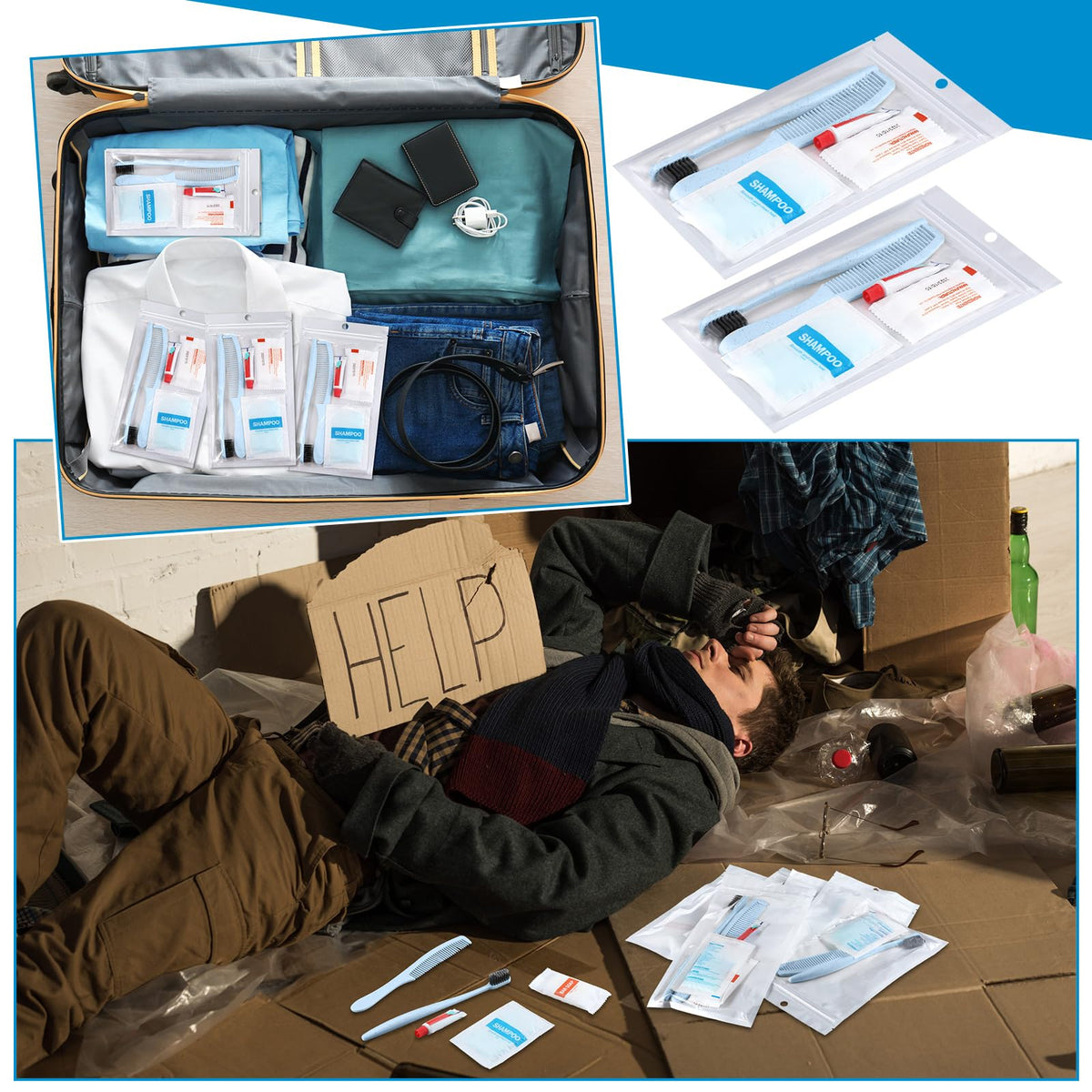 Hushee 48 Kits Homeless Hygiene Kits Homeless Care Package - Hushee Official Imagery - 6