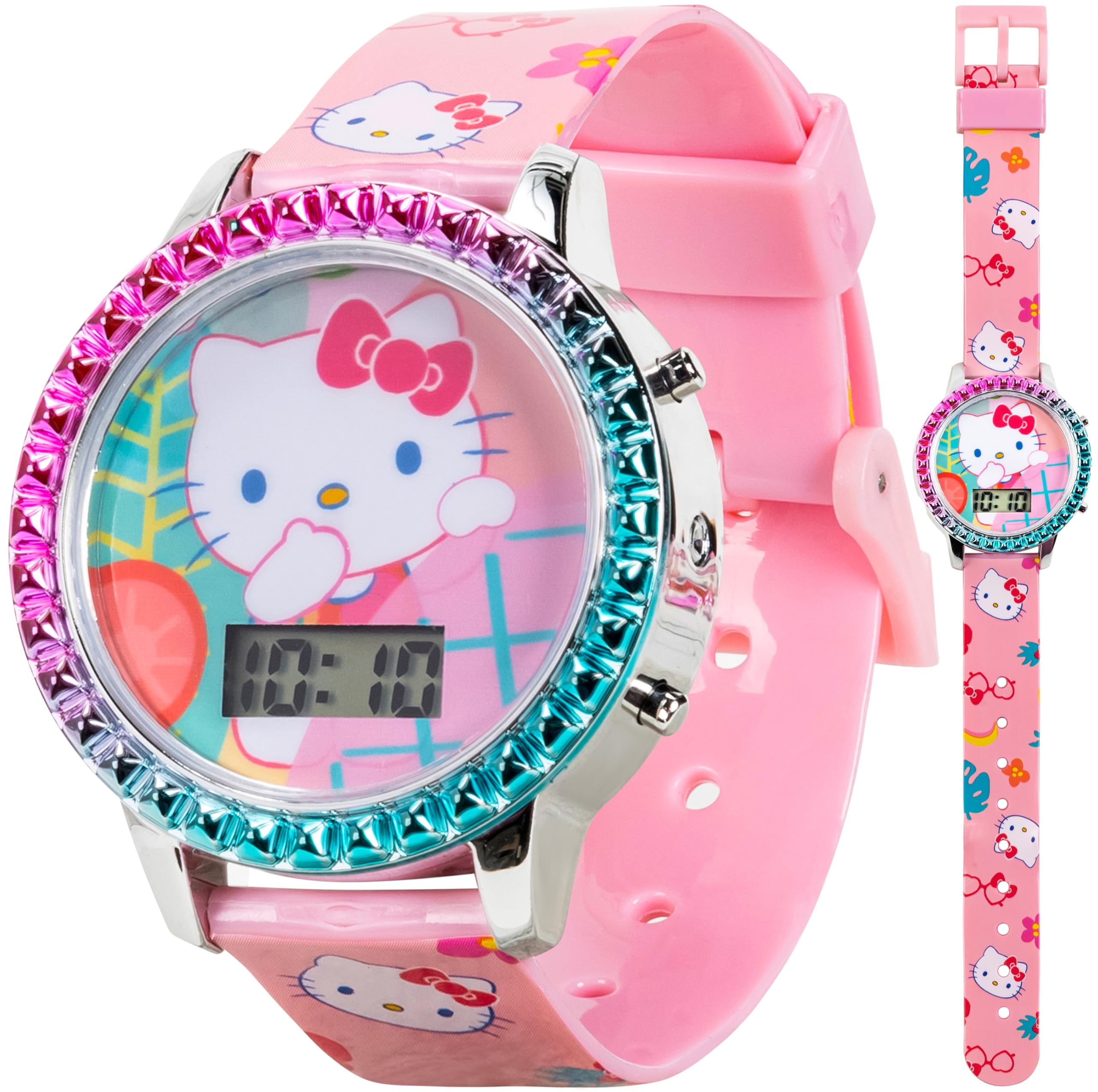 Accutime Sanrio Hello Kitty Girls' Digital LCD Quartz Watch with Pink - View 1