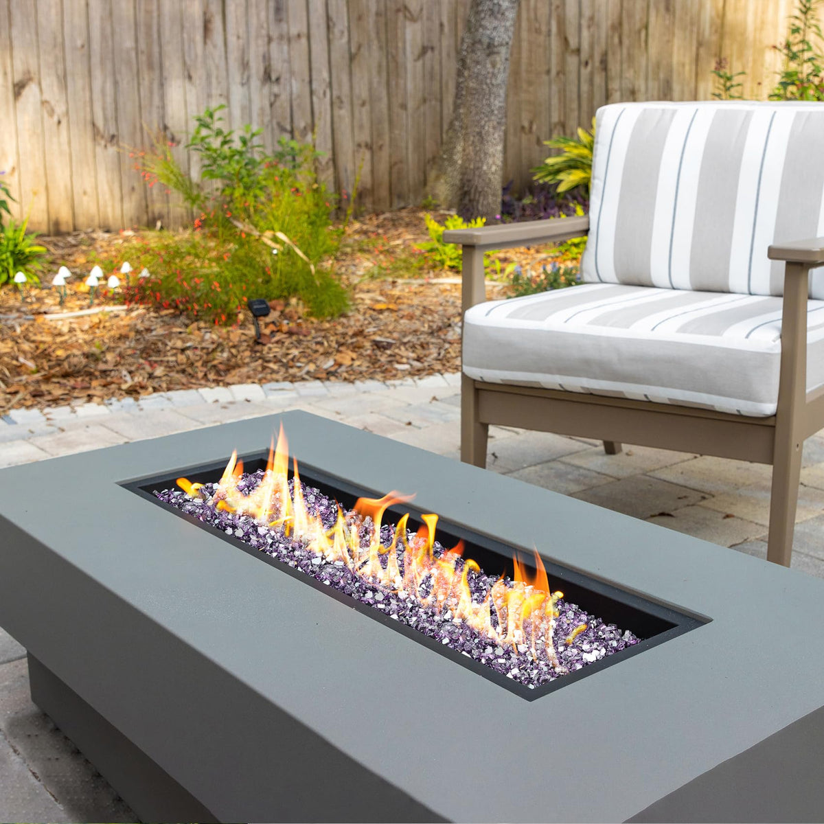 10 lbs High Luster Fire Pit Glass 1 4 Inch Reflective Purple - Mr. Fireglass Official Imagery - 7