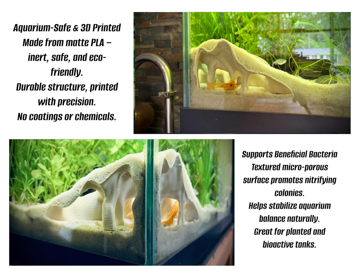 Aquarium Terrarium Corner Underground Cave Faux Mangrove - FROSTO Official Imagery - 4