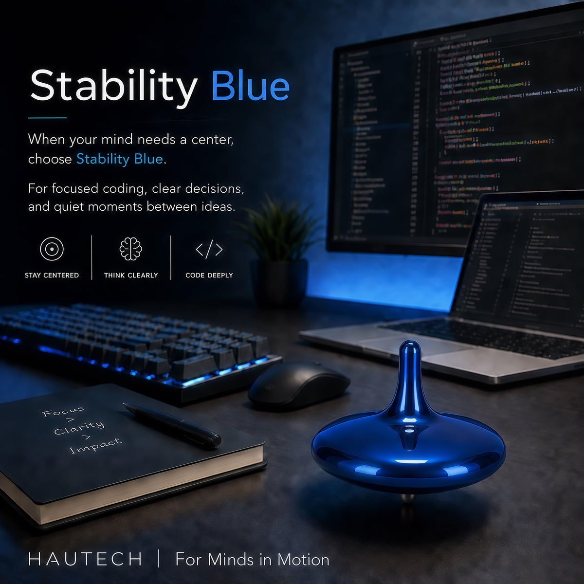 Electric Spinning Top with Glass Base 6 Hour Endless Spin - Hautech Official Imagery - 7