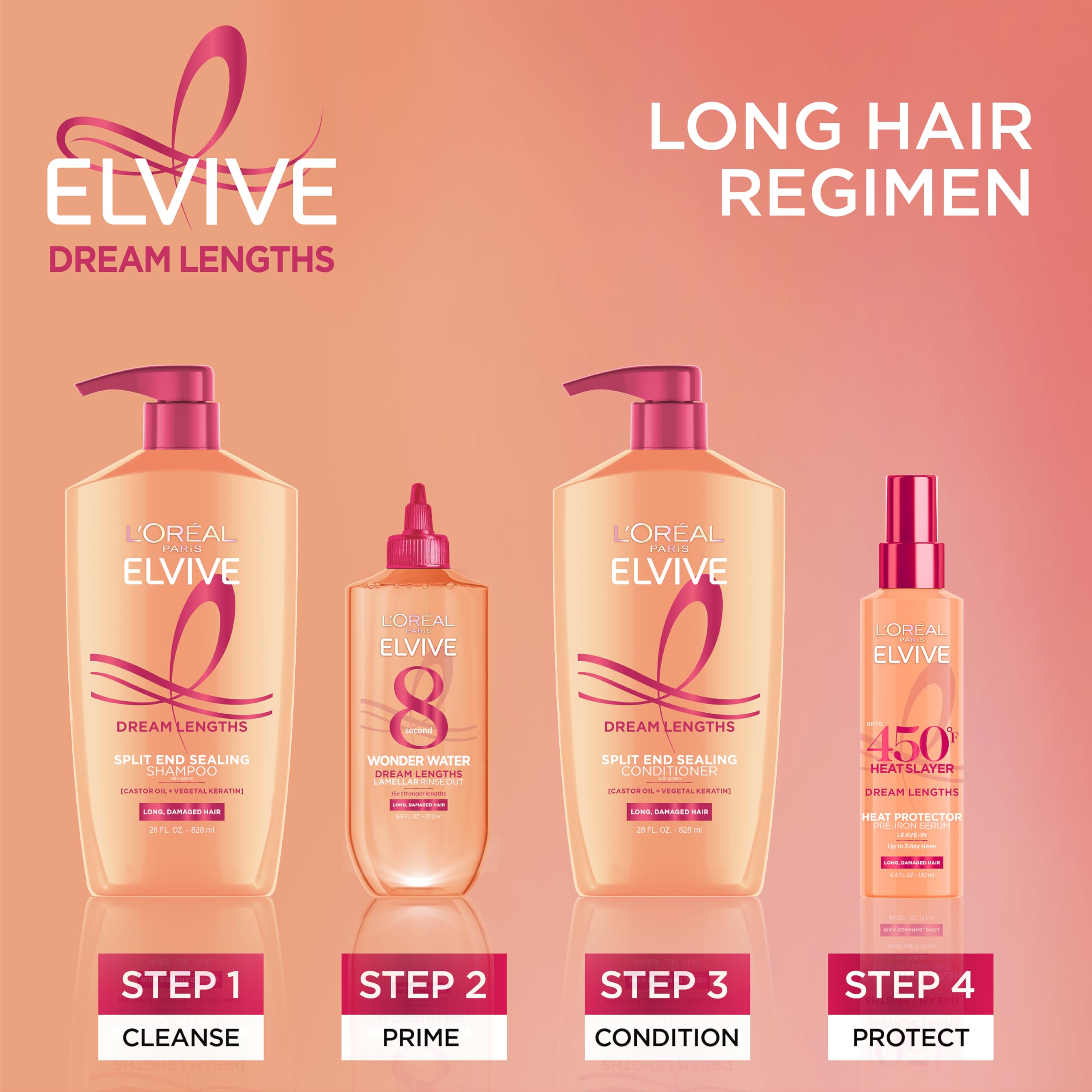 Elefair Tech L'Oreal Paris Elvive Dream Lengths Shampoo and Conditioner Set, - Elefair Tech Official Product View 9