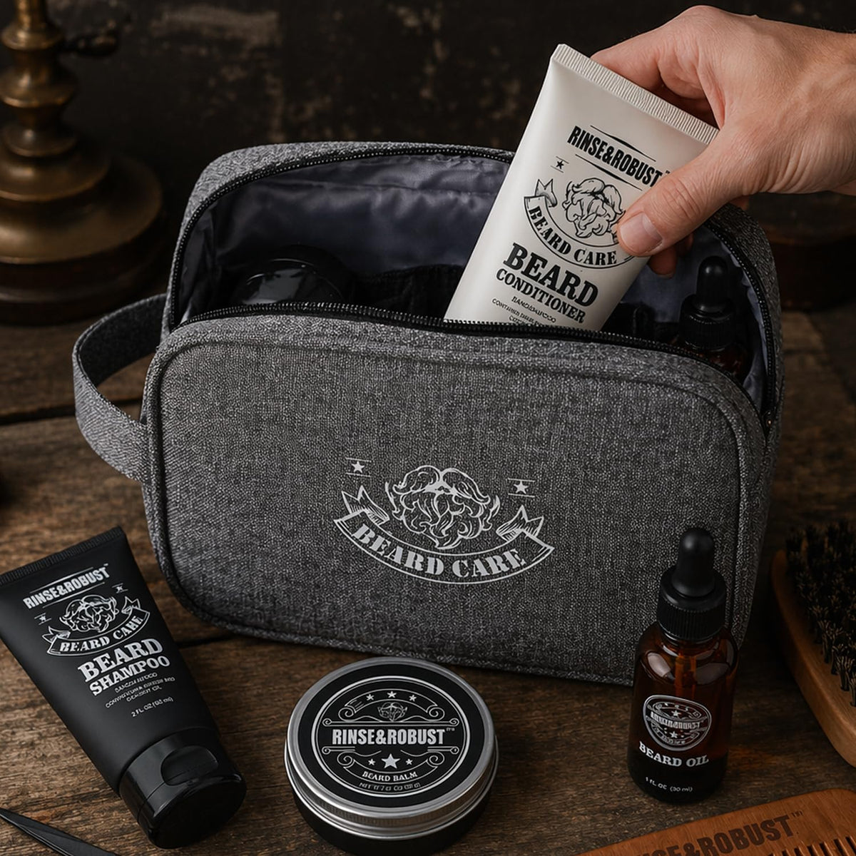 Rinse Robust Beard Kit for Men Christmas Gifts for Him Beard - Rinse & Robust Official Imagery - 3