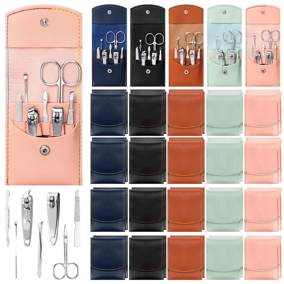 50 Set Travel Manicure Kit Nail Clippers Pedicure - Geosar Official Imagery - 2