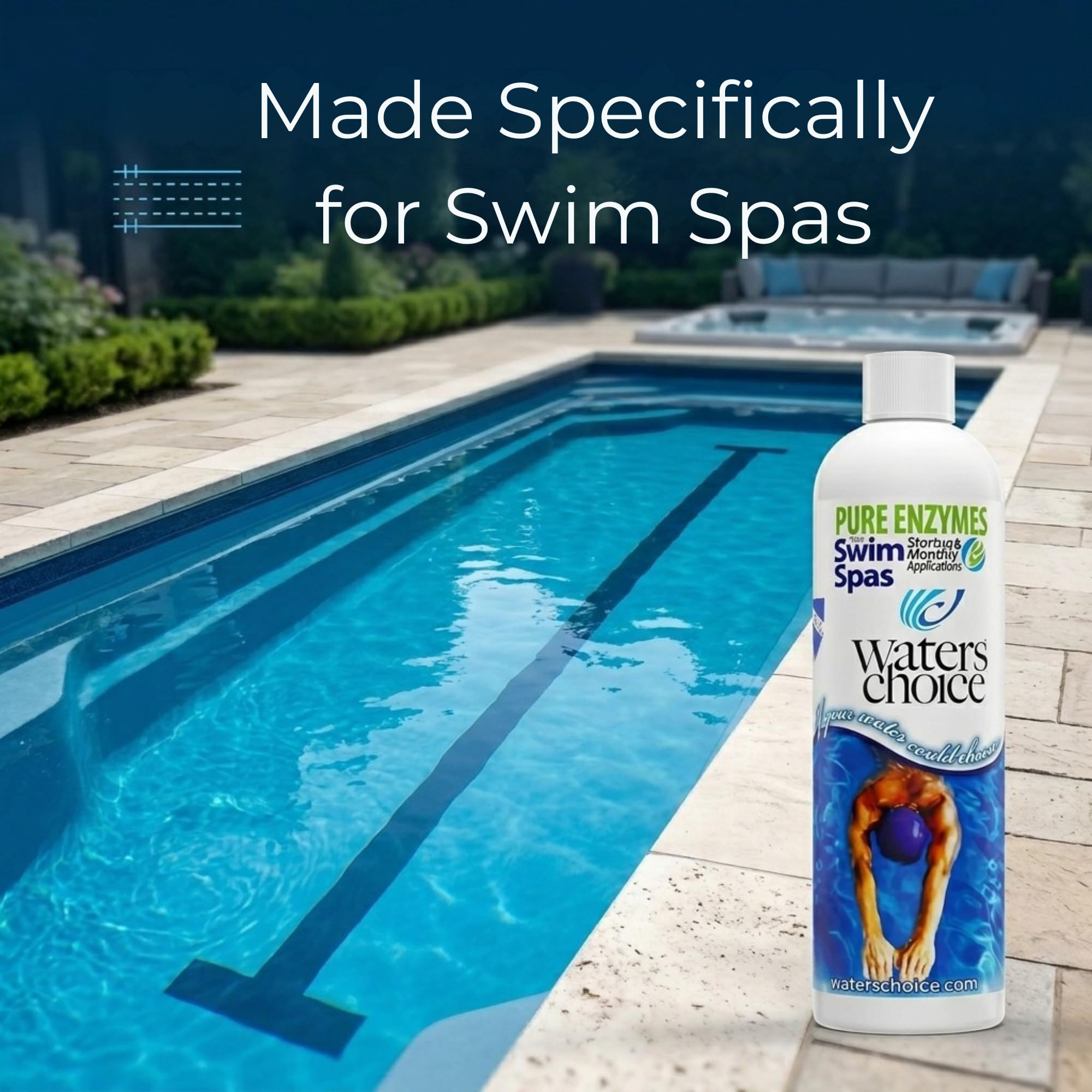 Waters Choice Swim Spa Water Clarifier Natural Enzymes 12 oz - Waters Choice, Inc Official Imagery - 4