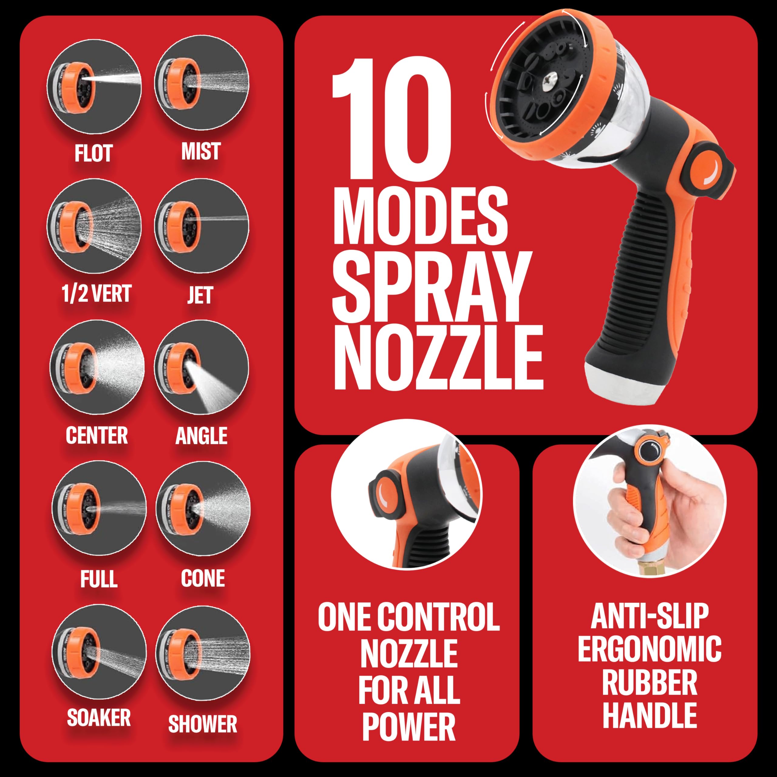 HYPER HOSE Best 100 ft Metal Garden Hose Set - No-Kink Durable 31 - HYPER HOSE Official Product View 4