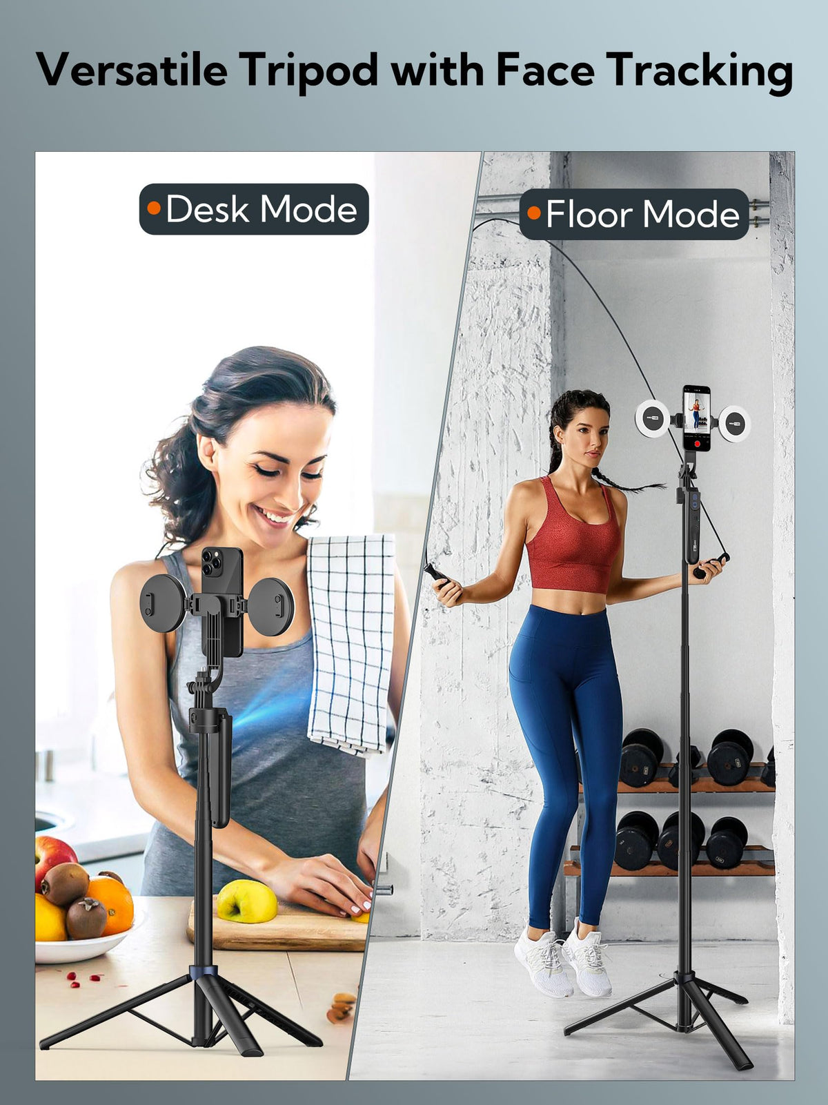 70 9 Auto Face Tracking Tripod 360 Rotation w Light - USKEYVISION Official Imagery - 5