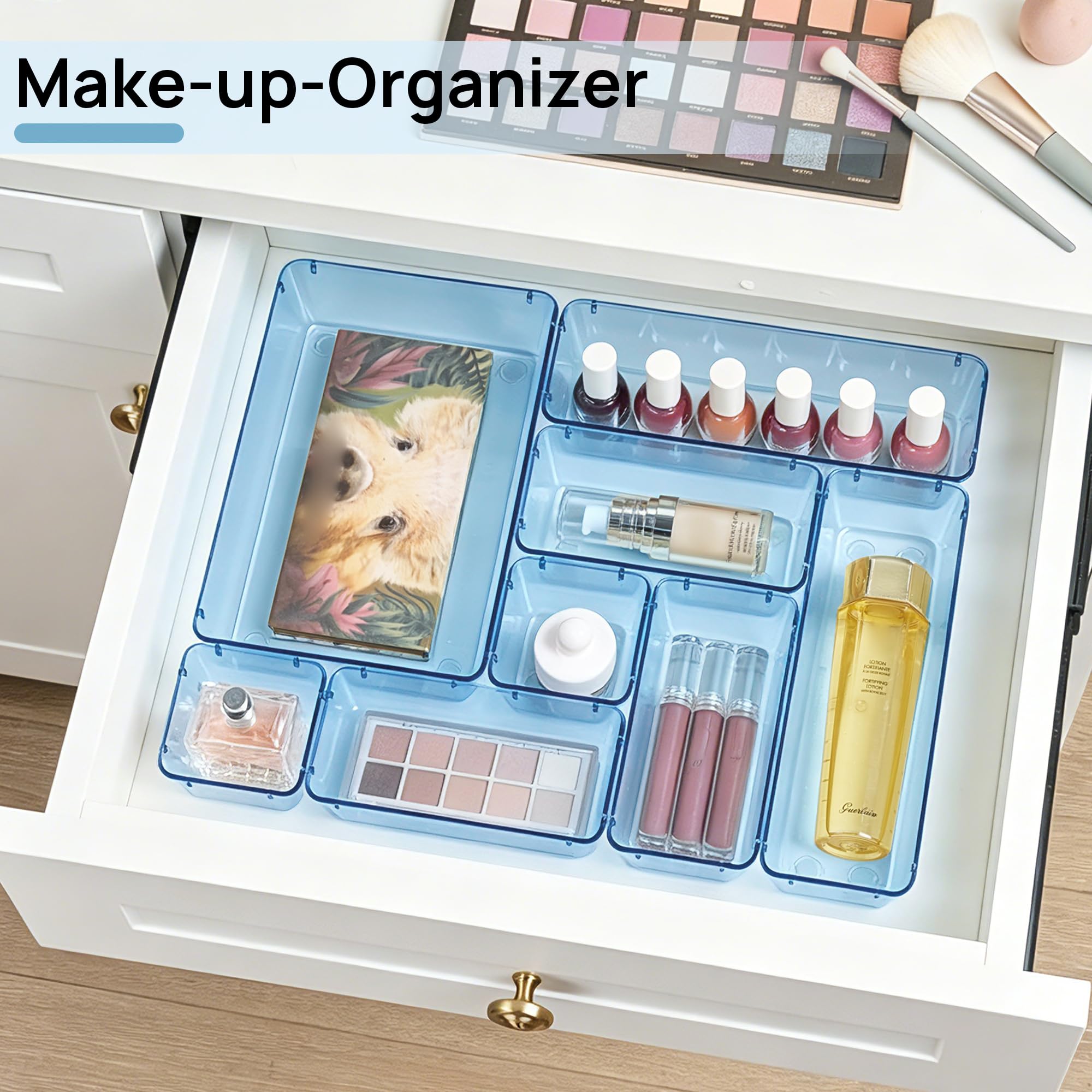 Vtopmart 25 Pack Plastic Drawer Organizers with Non-slip Rubber Pads - Vtopmart Official Product View 4