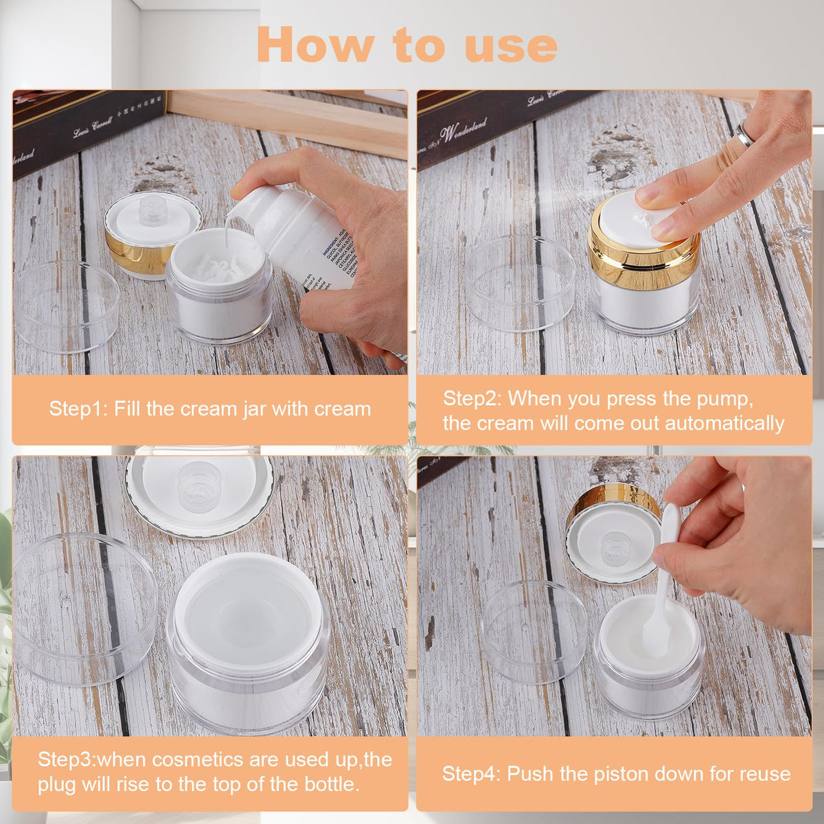 20 Pack Airless Pump Jars Set 3 34 1 7 1 0 5 oz Refillable - KOUWICH Official Imagery - 6