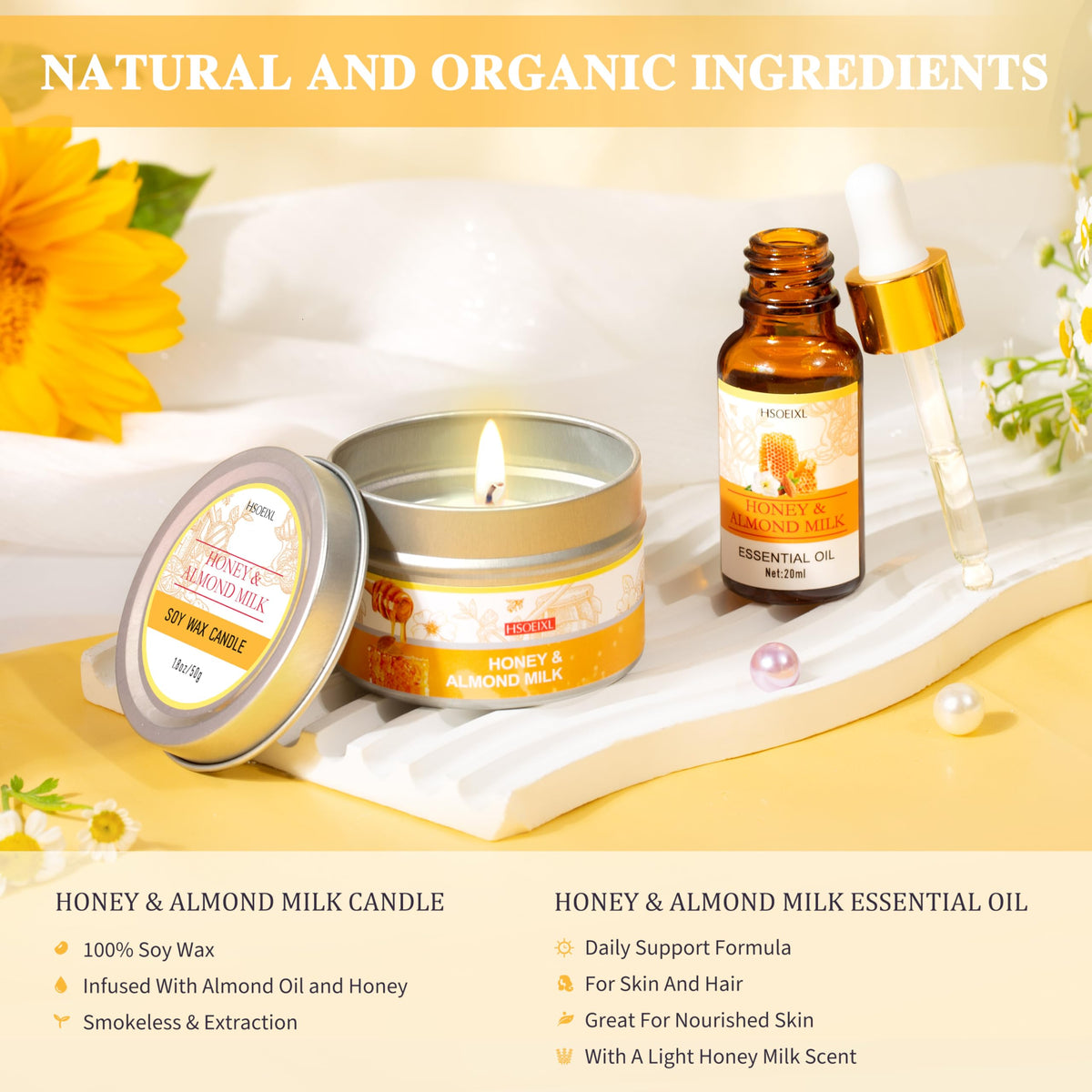 Birthday Gifts for Women 9PCS Almond Milk Honey Bath and - HSOEIXL Official Imagery - 4