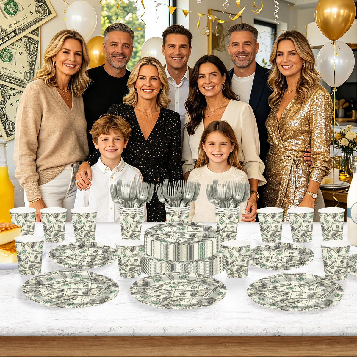 250Pcs Money Party Decoration for Birthday Bachelor Serves - Greencian Official Imagery - 3