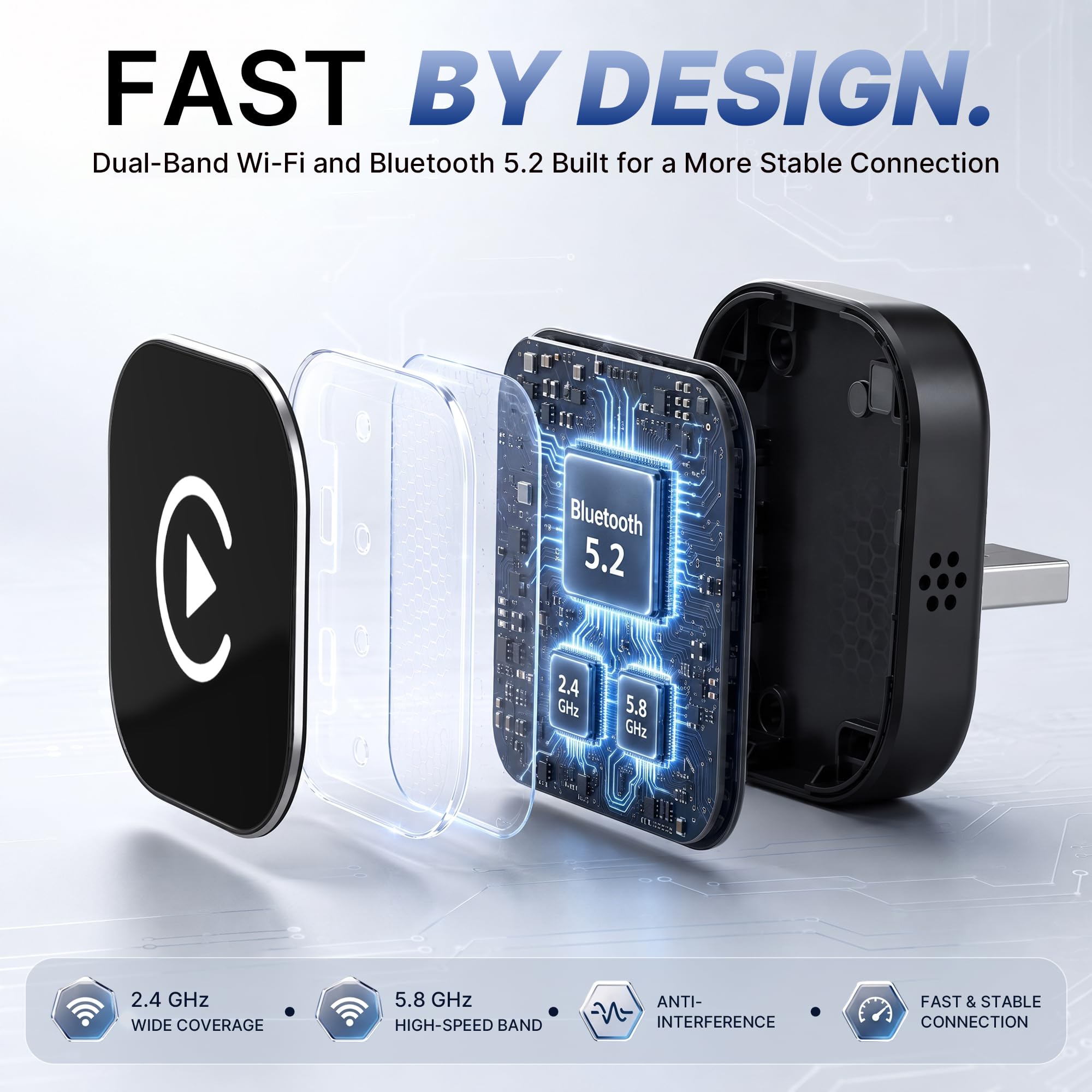 BSUBSU 2-in1 Wireless CarPlay Adapter for Apple CarPlay & Android - BSUBSU Official Product View 4