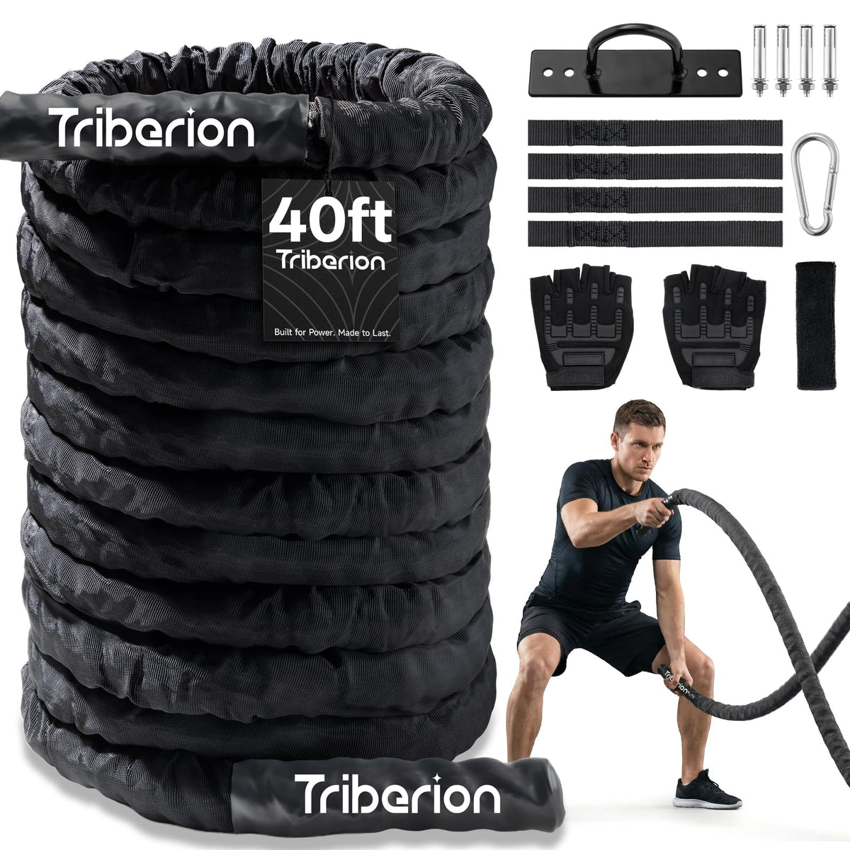 Battle Rope for Home Gym Workout - Triberion Official Imagery - 2