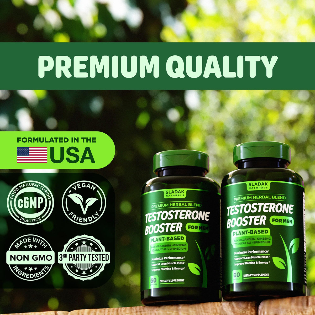 Testosterone Booster for Men - SLADAK NATURALS ㅤ Official Imagery - 5