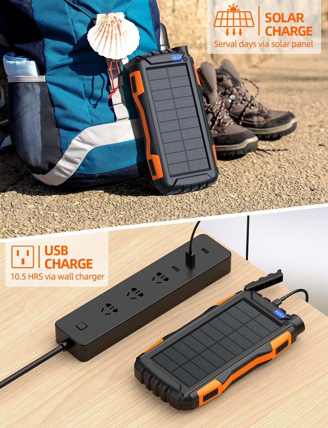 Mregb Solar Charger Power Bank 42800mAh Portable Charger - Mregb Official Imagery - 5