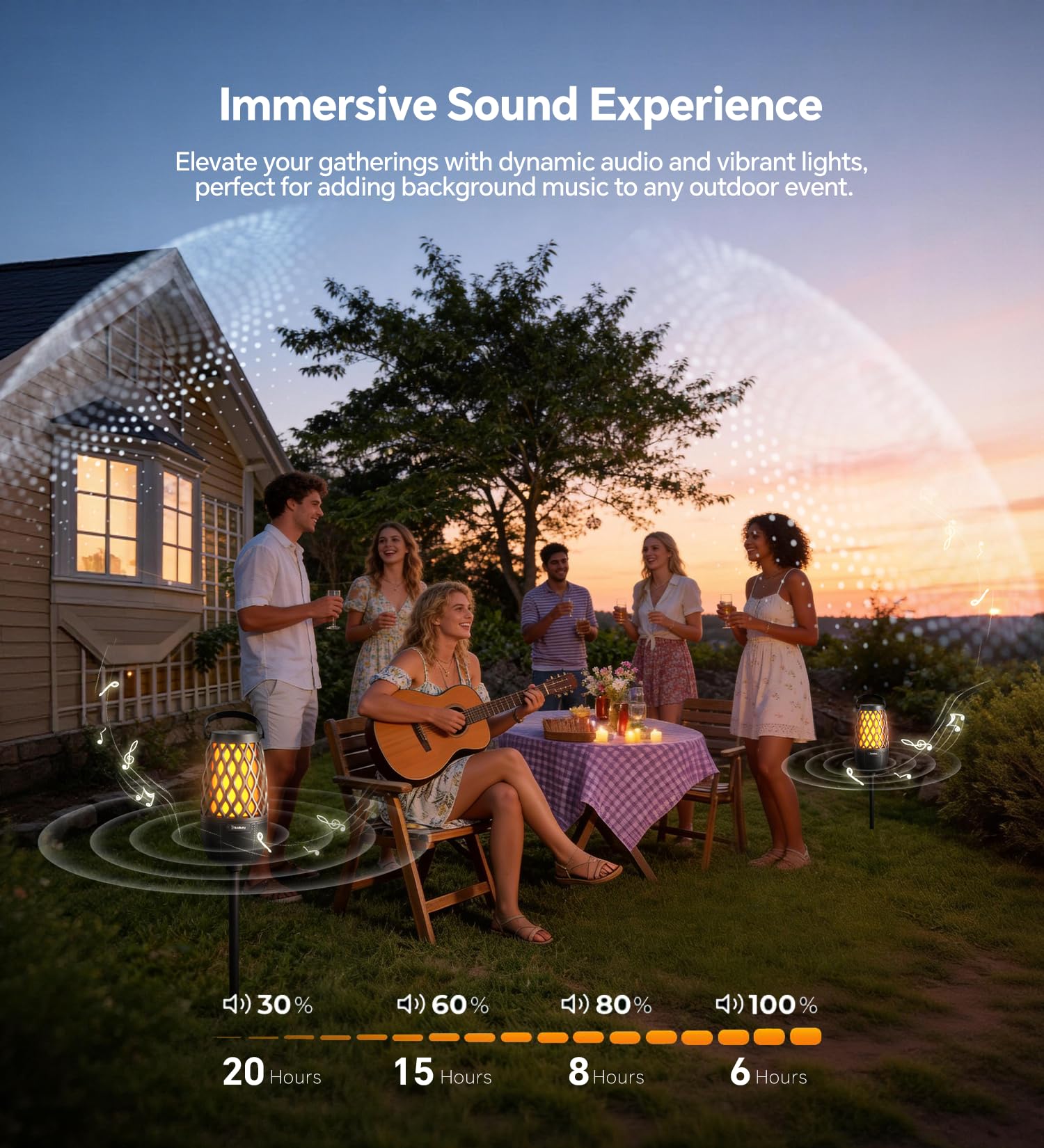 BolaButty Outdoor Speakers with Ligths Gifts for Men Multi-Sync u by BolaButty - Angle View 5