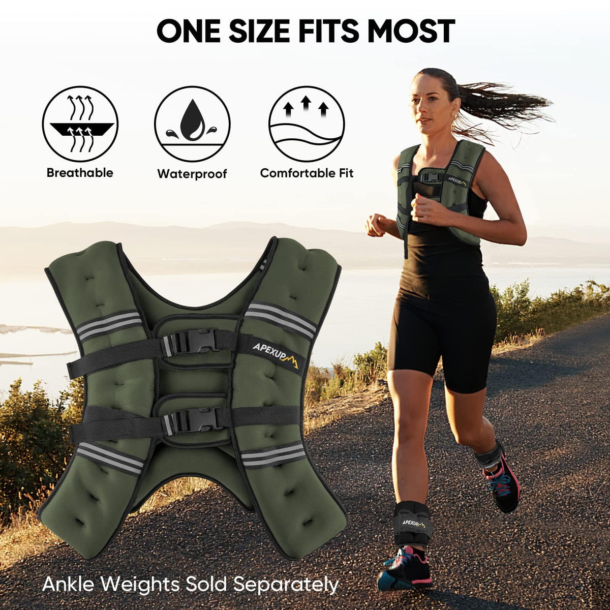 Weighted Vest Men Women Weight Vest for Women Workout - APEXUP Official Imagery - 6