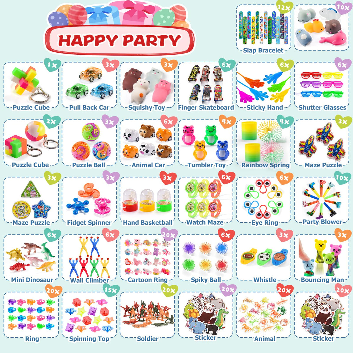 300 PCS Party Favor for Kids Goodie Bags Stuffers Treasure - Yutin Official Imagery - 5