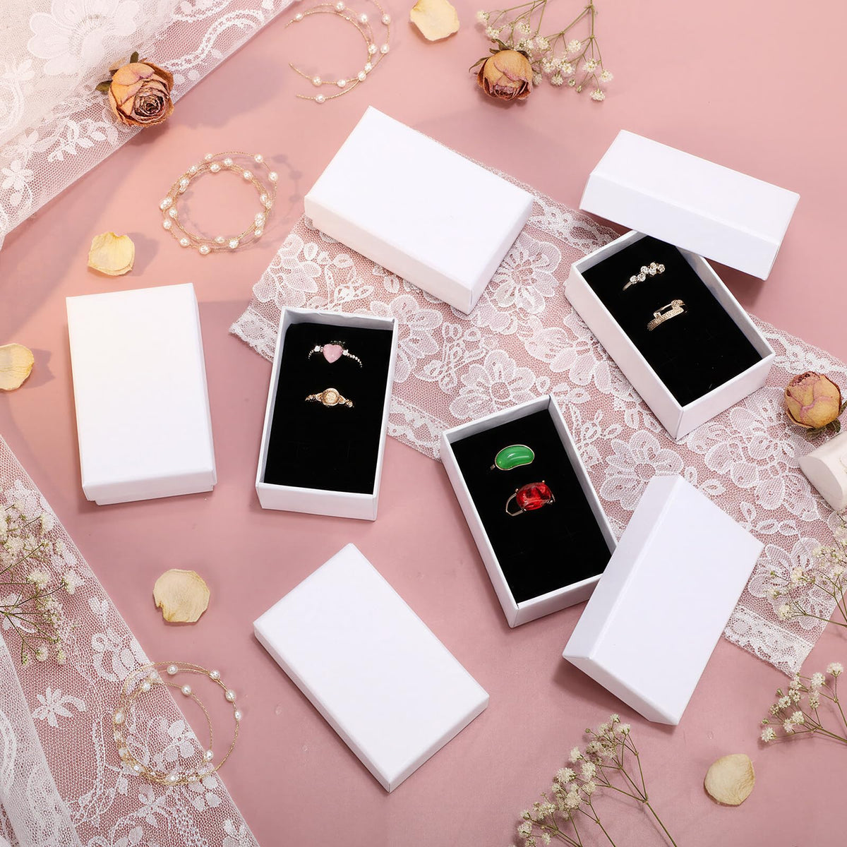 Batiyeer 36 Pcs Jewelry Gift Boxes Bulk White 3 2 x 2 x 1 2 - Batiyeer Official Imagery - 7