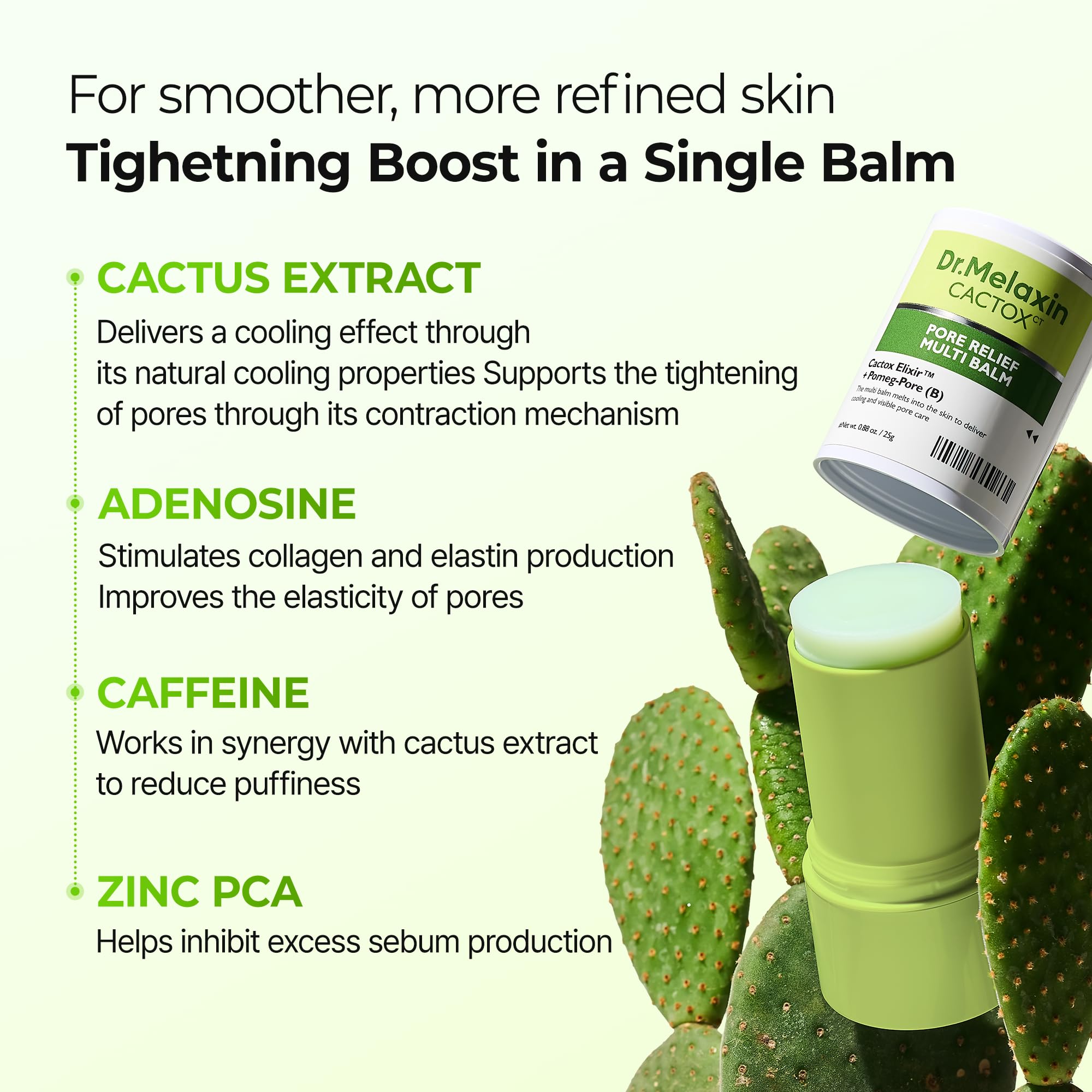Dr.Melaxin Cactox Pore Relief Multi Balm Stick – Zinc PCA &amp; - Dr.Melaxin