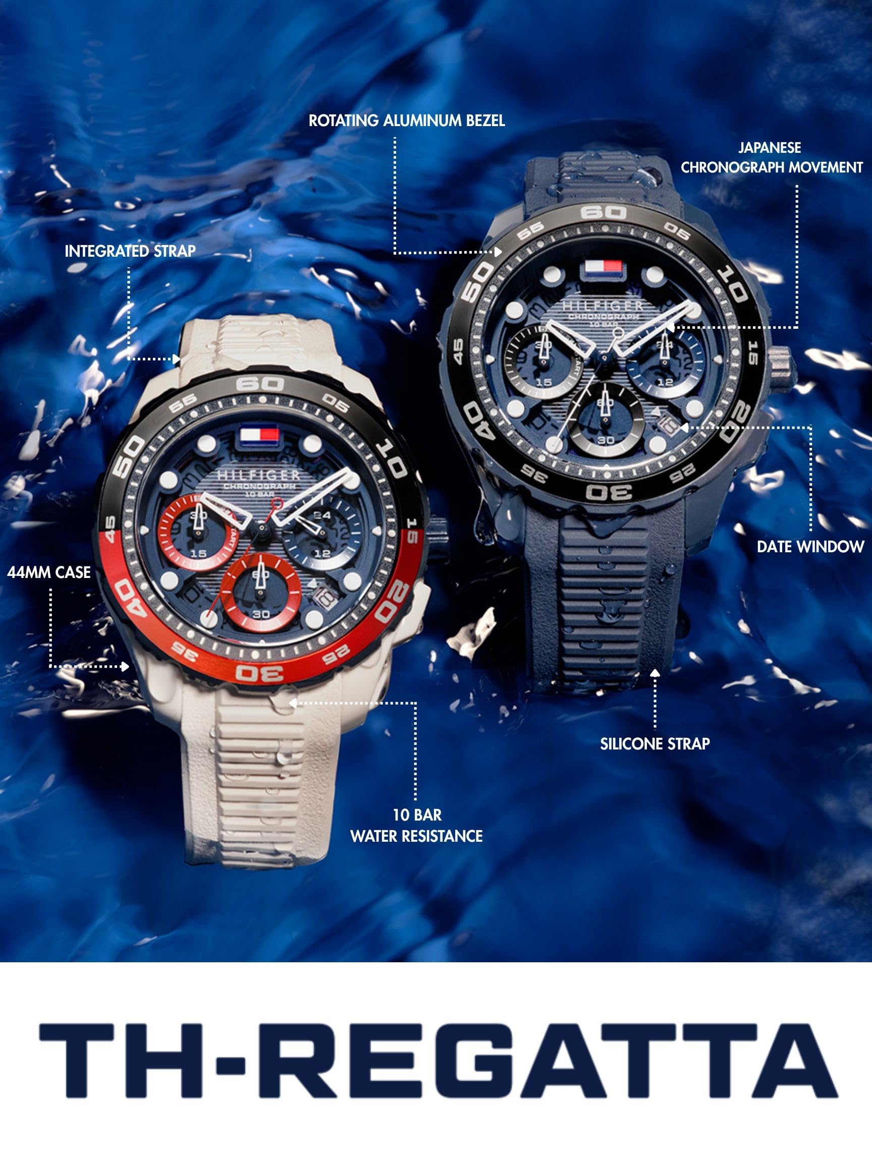 Tommy Hilfiger TH-Regatta Men's Chronograph Watch 44mm